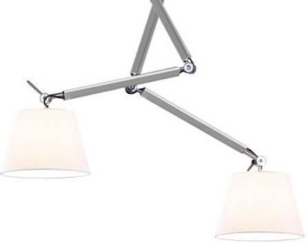 Azzardo Kierunkowa lampa wisząca Zyta nad stół aluminium biała  (AZ2301+AZ2602+AZ2602)