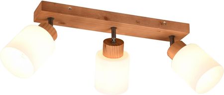 Trio Rl Assam R81113030 plafon lampa sufitowa 3x25W E14 drewniany/biały 