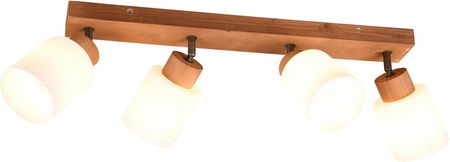 Trio Rl Assam R81114030 plafon lampa sufitowa 4x25W E14 drewniany/biały 