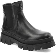 Zdjęcie Czarne Botki Nessi Wygodne Skórzane Buty - Strumień