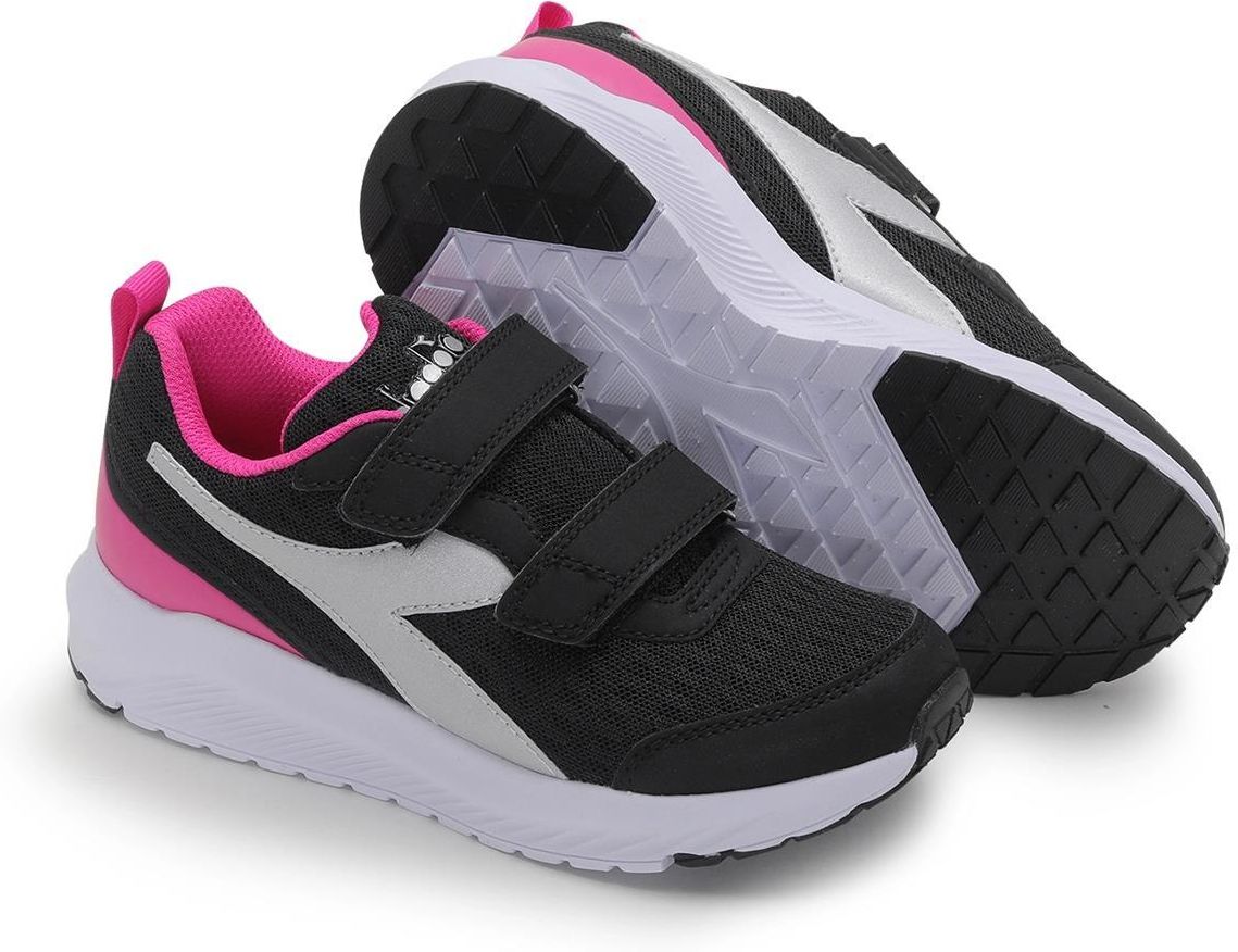 Baskets basses - DIADORA - Falcon 2 Jr V - Enfant - Mixte - Plat - Lacets - Synthétique Noir