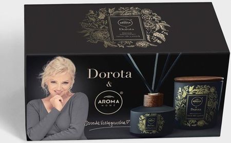 Aroma Home & Dorota Czarna Różą Z Paczulą Zestaw Świeca I Patyczki Zapachowe 15220