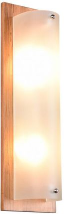 Trio Pali 212600230 kinkiet lampa ścienna 2x25W E27 drewniany 