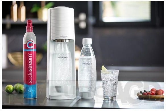 Sodastream Terra + Butelki Fuse Białe Kwiaty GC750 - zdjęcie 2 Sodastream Terra + Butelki Fuse Białe Kwiaty GC750