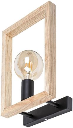 Rabalux Indigo 2289 kinkiet lampa ścienna 1x40W E27 czarny/drewniany 