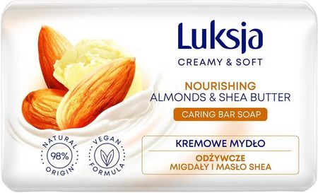 Sarantis Luksja Creamy & Soft Kremowe Mydło W Kostce Odżywcze Migdały I Masło Shea 90G