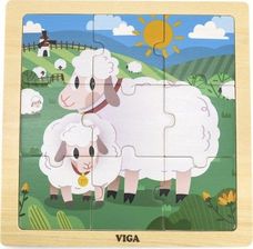 Zdjęcie Viga Toys Poręczne Drewniane Puzzle Owieczki 9 Elementów - Bierutów