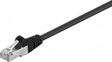 Wentronic Goobay - Network Cable Rj- 45 (M) To 25Cm Sf/Utp Cat 5E Shaped, Without Haken Black (95211)