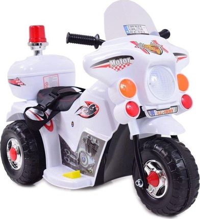 Super-Toys Pierwszy Motor Chopper Na Akumulator Kogut, Miękkie Siedzenie, Pasy/Ll999 LL999BIAŁY