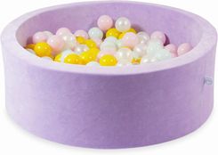 Zdjęcie Suchy Basen Mimii 90X30 Velvet Soft Fioletowy Z Piłeczkami 200 Szt. (Perłowe Jasnoróżowe Żółte Jasnomiętowe) - Dzierzgoń