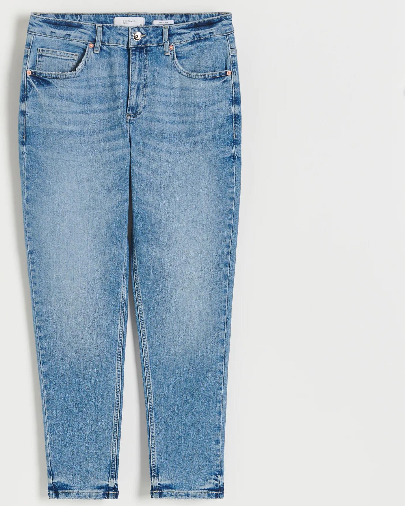 Reserved Jeansy carrot slim Niebieski Ceny i opinie Ceneo.pl