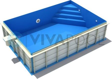 Basen polipropylenowy skimmerowy 7 x 3 x 1,5 m PRYWATNY basen kąpielowy