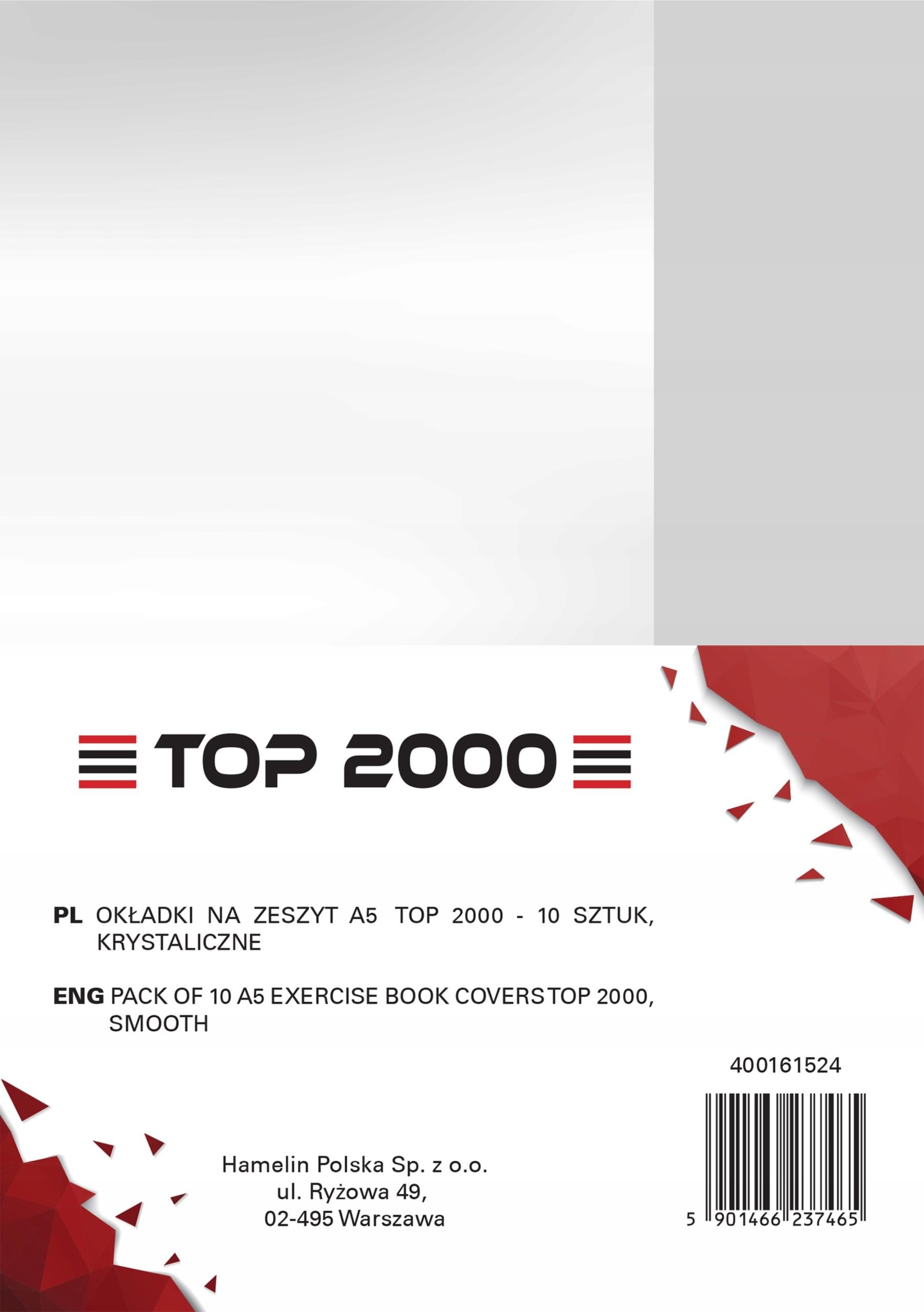 Top-2000 Top 2000 Okładki Na Zeszyt Krystaliczna Top2000 A5 10Szt ...