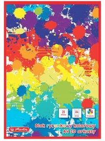 Herlitz Blok Rysunkowy A4 20 Kolorowych Kartek