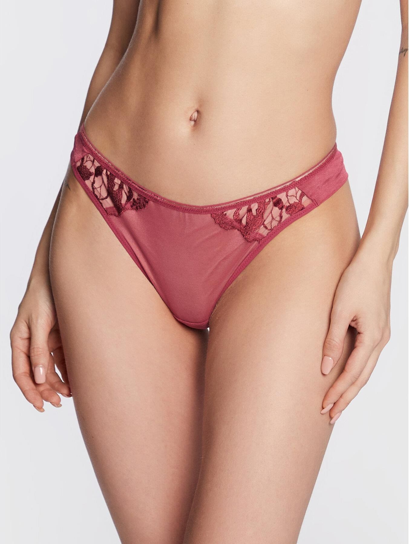 String Maison Lejaby Taille 5 - Dentelle De Calais Violette (modèle 13562)