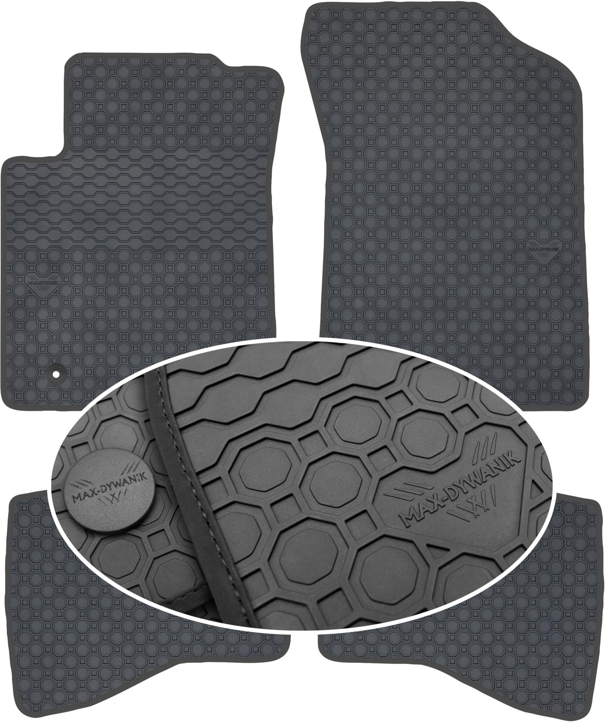 M MOTOS Rubber Boot Mats Fits For Toyota Aygo II 2014-2022 Improve Your Travel Comfort With Anti-Slip Mat Car DZ- All-weather Car Doormat, Protection