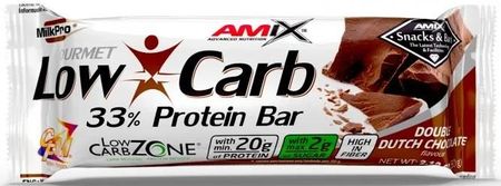 Amix Low Carb 33% Protein Bar 60G Double Dutch Chocolate