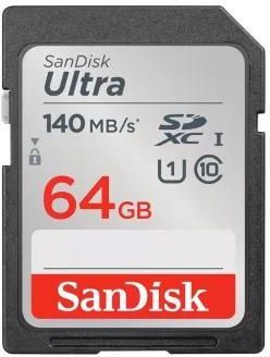 SanDisk 64GB SDXC Ultra 140MB/s C10 UHS-I (SDSDUNB064GGN6IN)