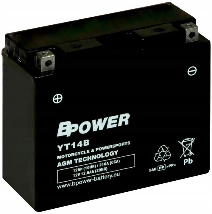 thumbnail interactive-video image 1 of Unibat CT14B-BS Motorcycle Battery – 12AH 210A – Direct Replacement For Yuasa YT14B-BS (Free Shipping!) 1 of 3