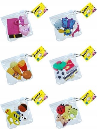 Toys Inn Gumki Do Ścierania Dla Dzieci Puzzle 4Szt.