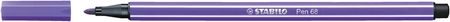 Stabilo Pen 68 Brush Flamaster Fioletowy 1Mm