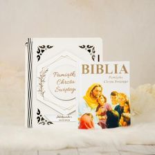Biblia w pudełku z grawerem Pamiątka Chrztu Świętego OBC-4