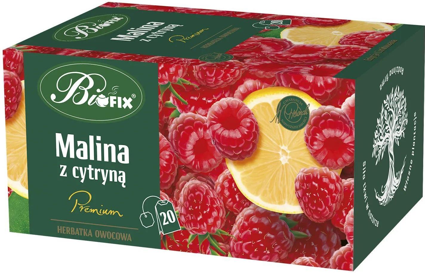 Herbata Bifix Bi Fix Premium Malina Z Cytryną Owocowa 20x2g - Ceny I ...