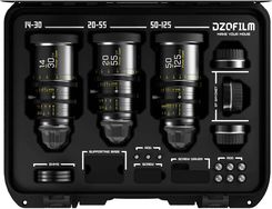 Zdjęcie DZOFILM Pictor Zoom DZO 3-Lens Kit Bundle (14-30mm/50-125mm/20-55mm T2.8, PL+EF Mount) Black | Obiektywy filmowe - Miasteczko Śląskie