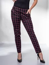 Zdjęcie Czarne spodnie garniturowe w fuksjową kratę - Supraśl