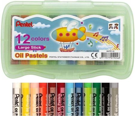 Pentel Kredki Pastele Olejne 12 Kolorów