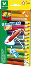 Zdjęcie Ses Creative Kredki Trójkątne Grube 16 Kolorów 14692 - Pelplin