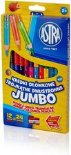 Zdjęcie Astra Kredki Ołówkowe Jumbo 24 Kolory Dwustronne - Sierpc