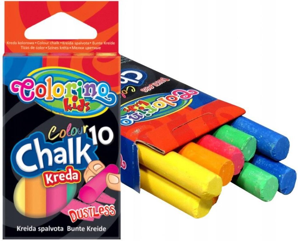 Kreda Do Tablicy Po Angielsku Colorino Kolorowa Kreda Do Tablicy Bezpyłowa 10Szt. - Ceny i opinie