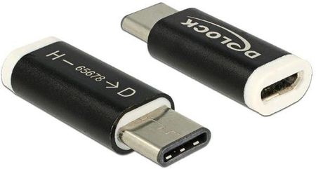 DELOCK ADAPTER USB-C(M) 2.0->USB MICRO(F) CZARNY (Z20623)