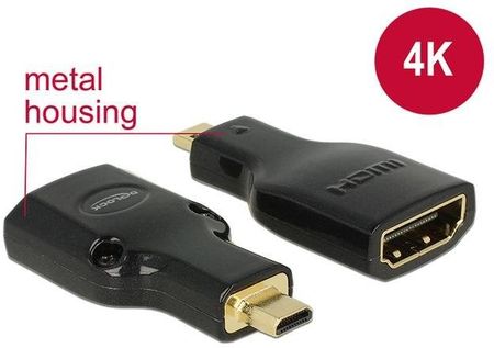 DELOCK ADAPTER HDMI(F)->HDMI MICRO(M) 4K 60HZ CZARNY (Z20991)