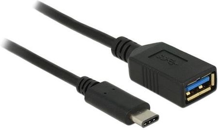 DELOCK ADAPTER USB-C(M) 3.1 GEN 1->USB-A(F) NA KABLU 15CM CZARNY (Z21040)