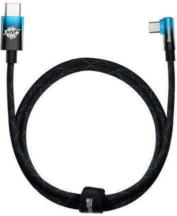 Baseus Kabel MVP Elbow USB Typ-C 1m 100W 5A PD Niebieski z bocznym wtykiem