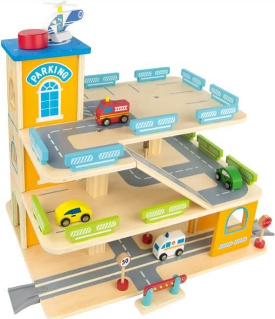 Maxima Parking Dla Dzieci Do Zabawy Z Samochodzikami I Windą Drewniane ...