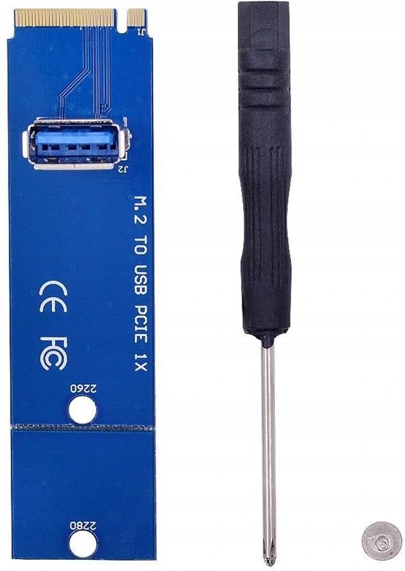 Usb Riser Adapter Adapter Przejściówka M.2 do Usb PCIe 1X Riser - Opinie i ceny na Ceneo.pl