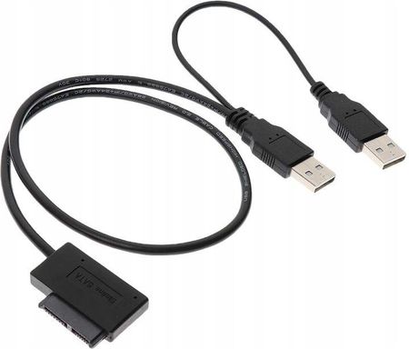 Kabel Adapter Kątowy MiniSATA 13PIN do 2x Usb DVD