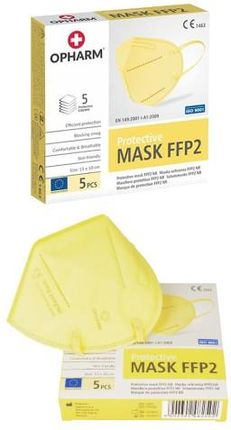 Maska ochronna FFP2 - 5 szt. żółta