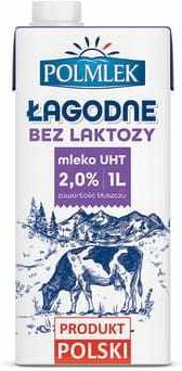 Polmlek mleko Łagodne Bez Laktozy 2% 1L