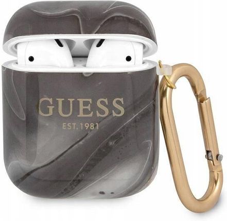 Guess GUA2UNMK AirPods cover czarny/black Marble