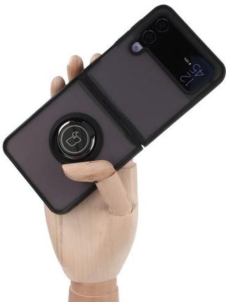 Etui Bizon Case Hybrid Ring do Galaxy Z Flip4, czarne