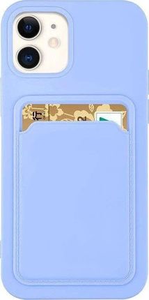 Hurtel Card Case Silikonowe Etui Portfel Z Kieszonką Na Kartę Dokumenty Do Iphone 13 Pro Max Fioletowy (9599175)