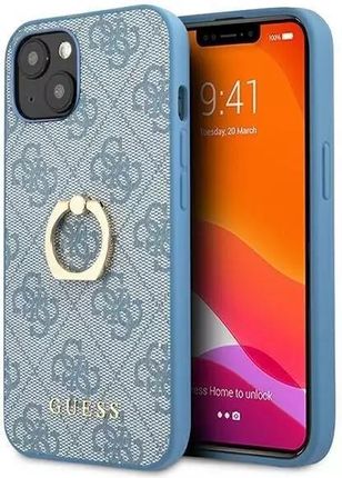 Guess Guhcp13S4Gmrbl Iphone 13 Mini 5,4" Niebieski/Blue Hardcase 4G With Ring Stand (55116)