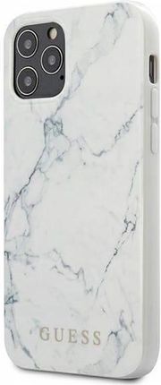 Guess Guhcp12Mpcumawh Iphone 12/12 Pro 6,1" Biały/White Hardcase Marble (55351)