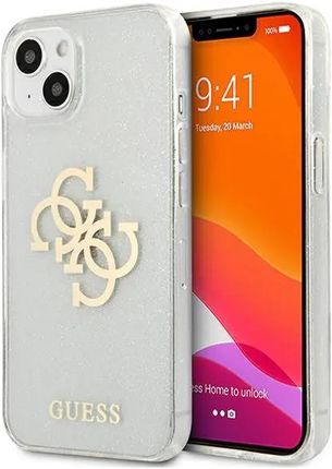 Guess Guhcp13Spcugl4Gtr Iphone 13 Mini 5,4" Transparent Hard Case Glitter 4G Big Logo (286440)