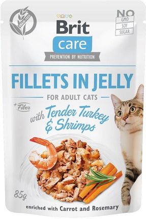 Brit Care Cat Fillets In Jelly Tender Turkey And Shrimps 6x85 g