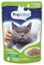Prevital Pełnoporcjowa Karma Dla Kotów Sterile Z Drobiem W Sosie 100G